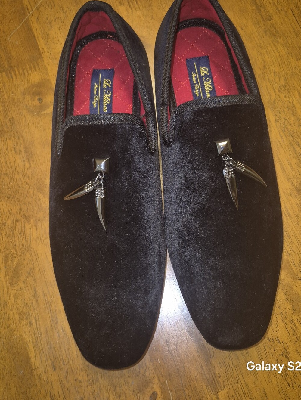 Black Velvet Men’s Slip-On Dress Loafers